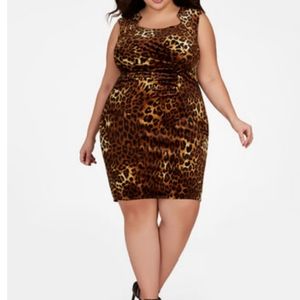 Animal print sheath dress